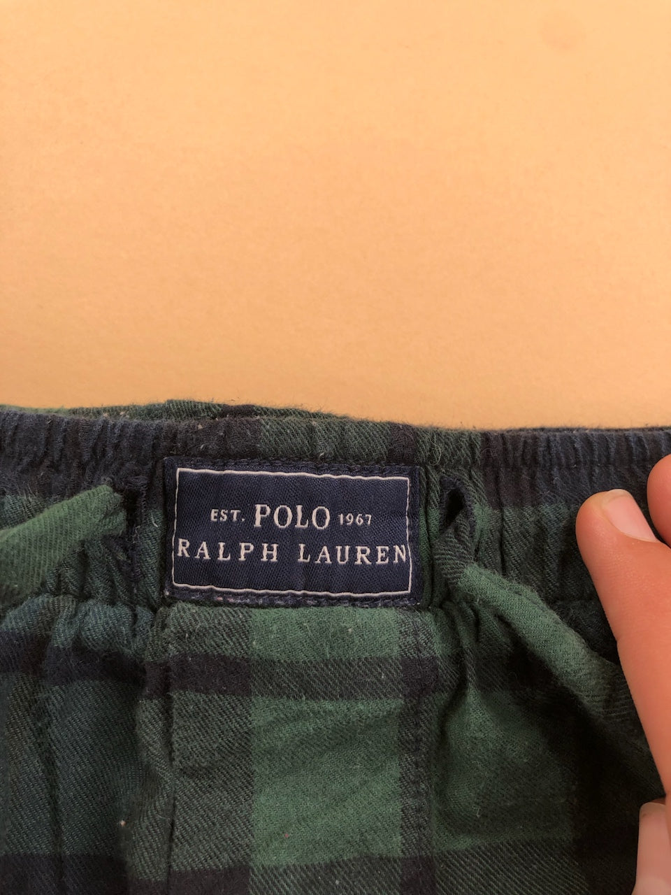 Pyjama Ralph Lauren baggy tartan vert et bleu marine – vue 6