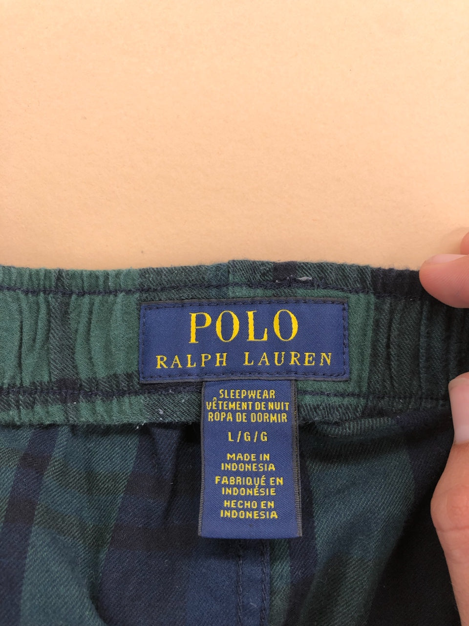 Pyjama Ralph Lauren baggy tartan vert et bleu marine – vue 7
