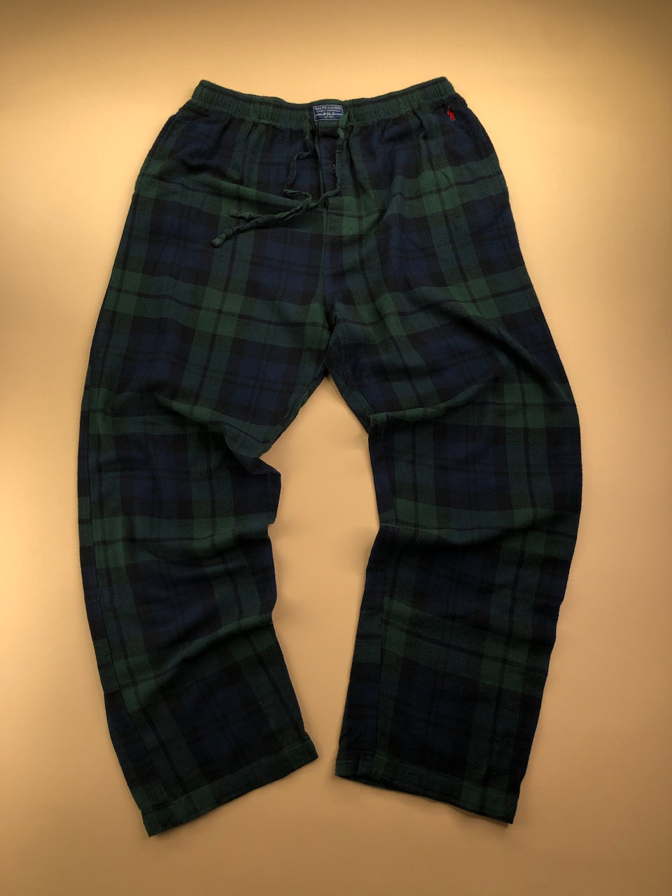 Pyjama Ralph Lauren baggy tartan vert et bleu marine – vue 3