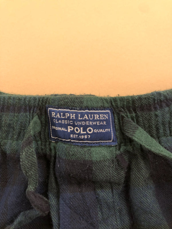 Pyjama Ralph Lauren baggy tartan vert et bleu marine – vue 5