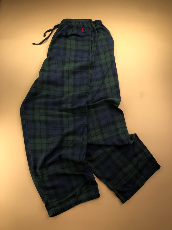 Pyjama Ralph Lauren baggy tartan vert foncé et bleu marine – vue 1