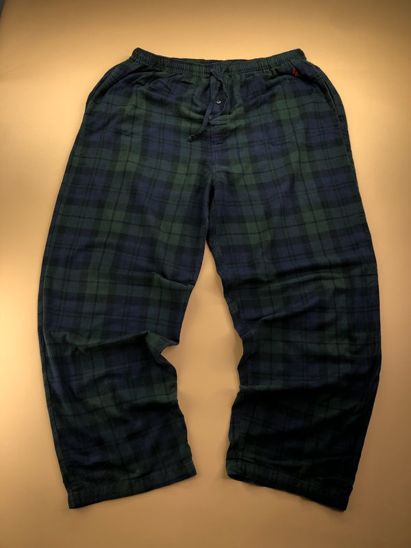 Pyjama Ralph Lauren baggy tartan vert foncé et bleu marine – vue 3