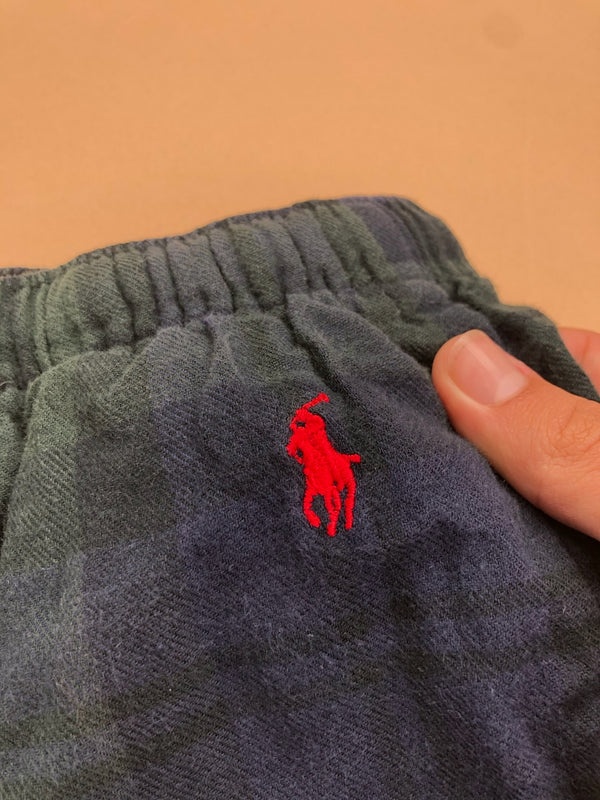 Pyjama Ralph Lauren baggy tartan vert foncé et bleu marine – vue 4