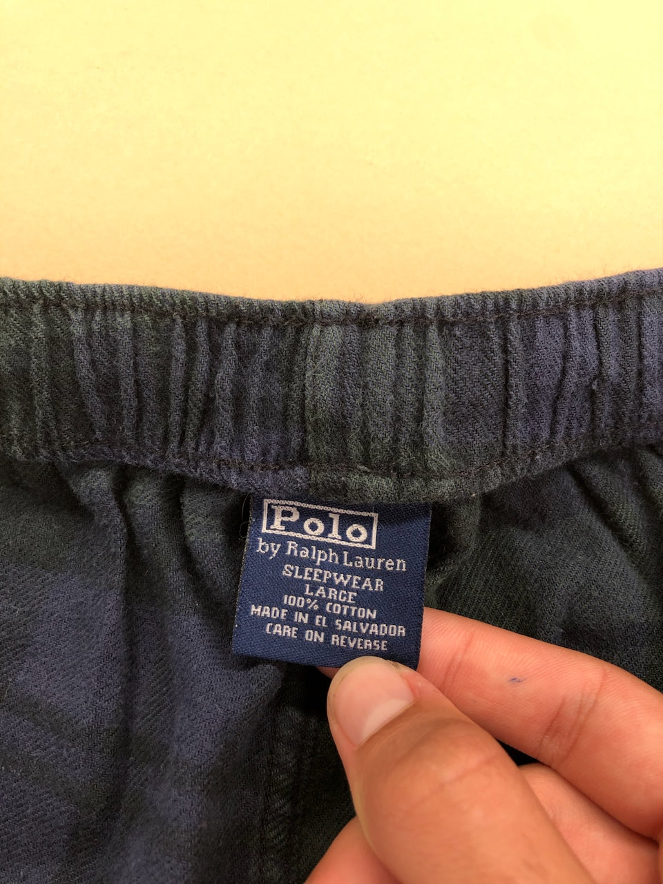 Pyjama Ralph Lauren baggy tartan vert foncé et bleu marine – vue 6