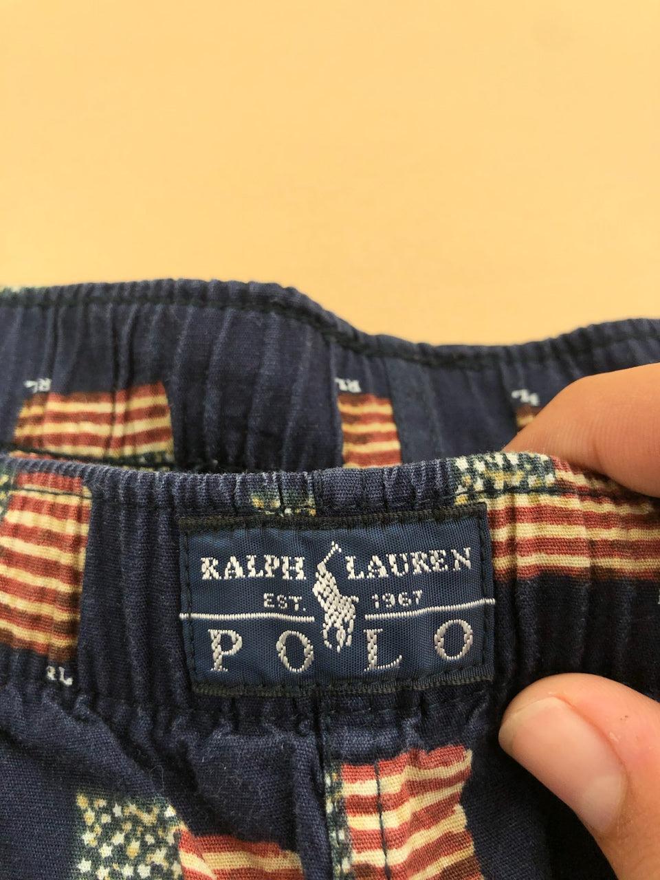 Pyjama Ralph Lauren baggy bleu marine et rouge – vue 4