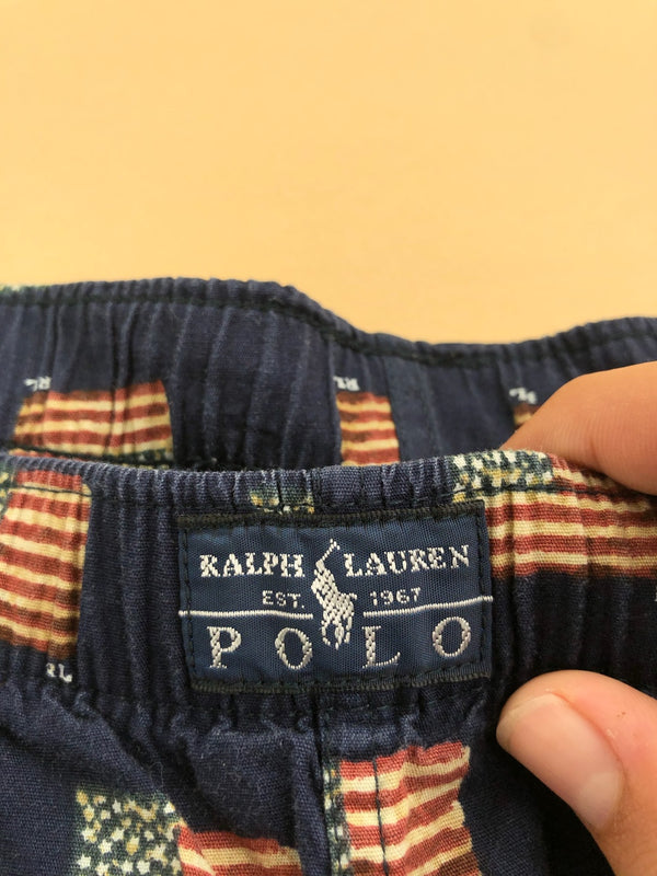 Pyjama Ralph Lauren baggy bleu marine et rouge – vue 4