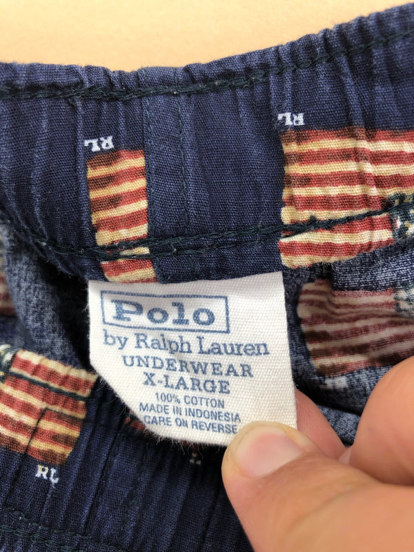 Pyjama Ralph Lauren baggy bleu marine et rouge – vue 5