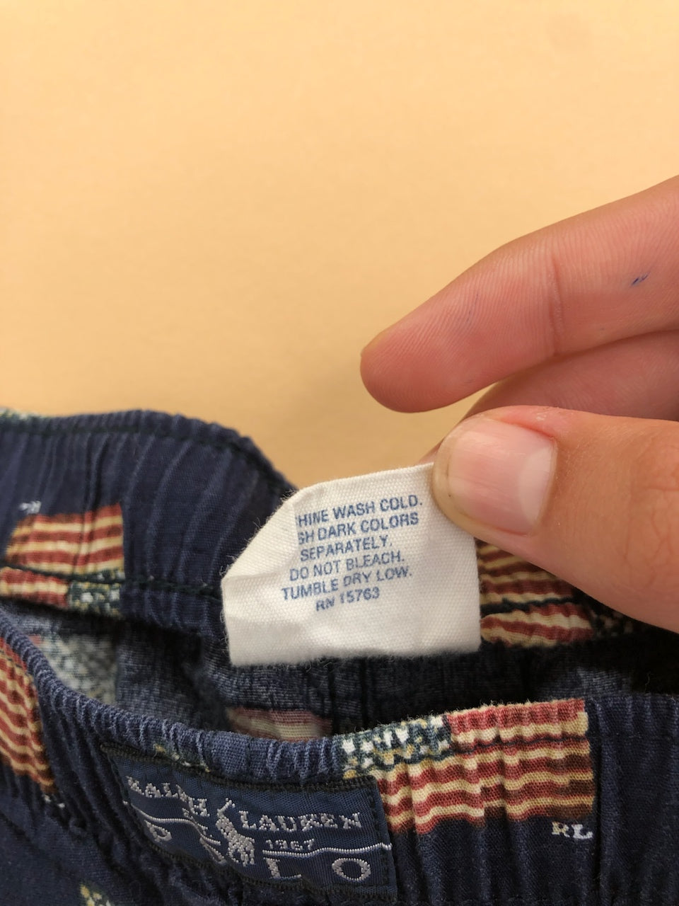 Pyjama Ralph Lauren baggy bleu marine et rouge – vue 6