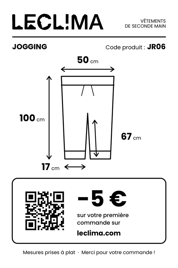 Jogging Ralph Lauren baggy gris et bleu marine – mesures à plat